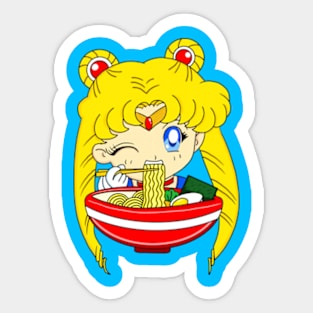 Sailor Moon Eating Noodles Sticker